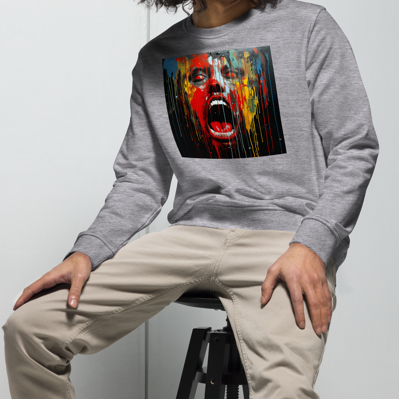 SWEATSHIRT: Faces by Freddie Vol. 3 (Grey)