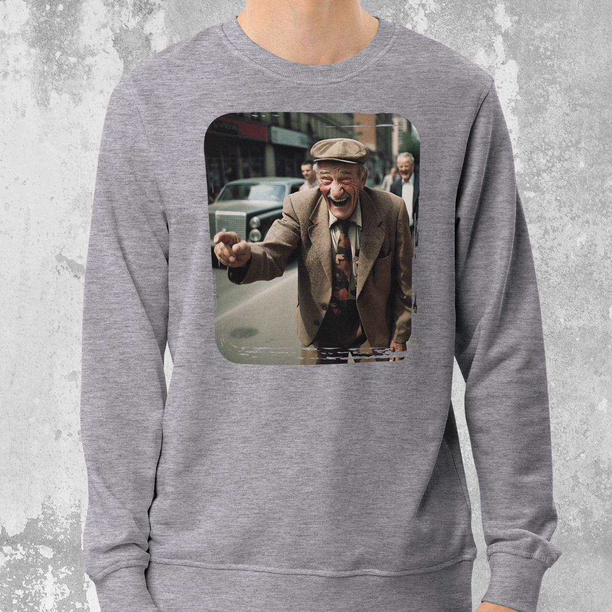 SWEATSHIRT: Ha-ha-ha Grandpa (Grey)